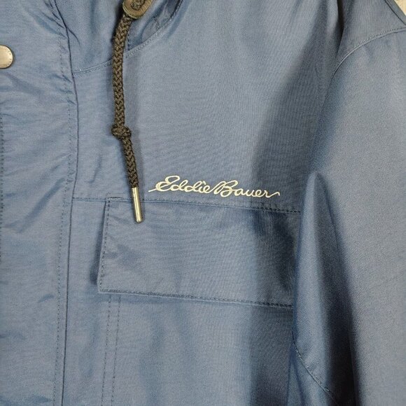 Eddie Bauer Jacket Men's 2XL Blue Mesh Lined Full Zip Pockets Hooded Weatheredge - Picture 10 of 16